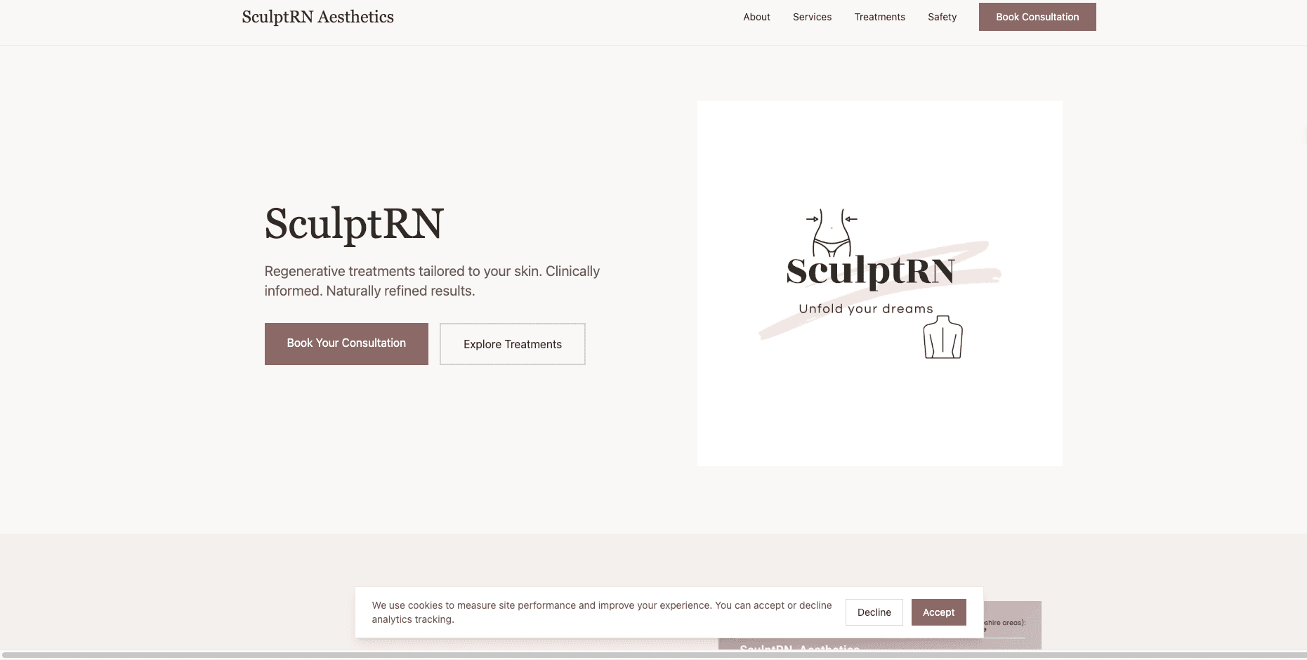 SculptRN marketing site